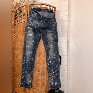 Mans acid wash jeans